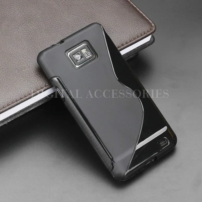 

8 Color S Line Gel TPU Slim Soft Anti Skiding Case Back Cover For Samsung Galaxy S2 i9100 Mobile Phone Rubber silicone Bag