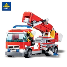 Kazi Fogo Luta Série Caminhão de Bombeiros Building Block Sets 244 + pc Legoingly Presente Educacional DIY Construção Tijolo brinquedos para crianças