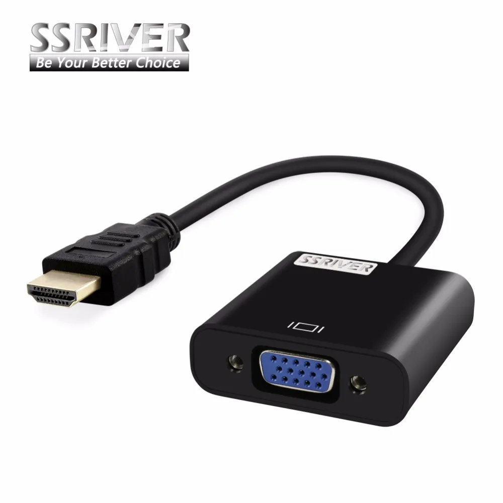 SSRIVER HDMI to VGA Cable HDMI Male to VGA Female RGB Analog VGA Video