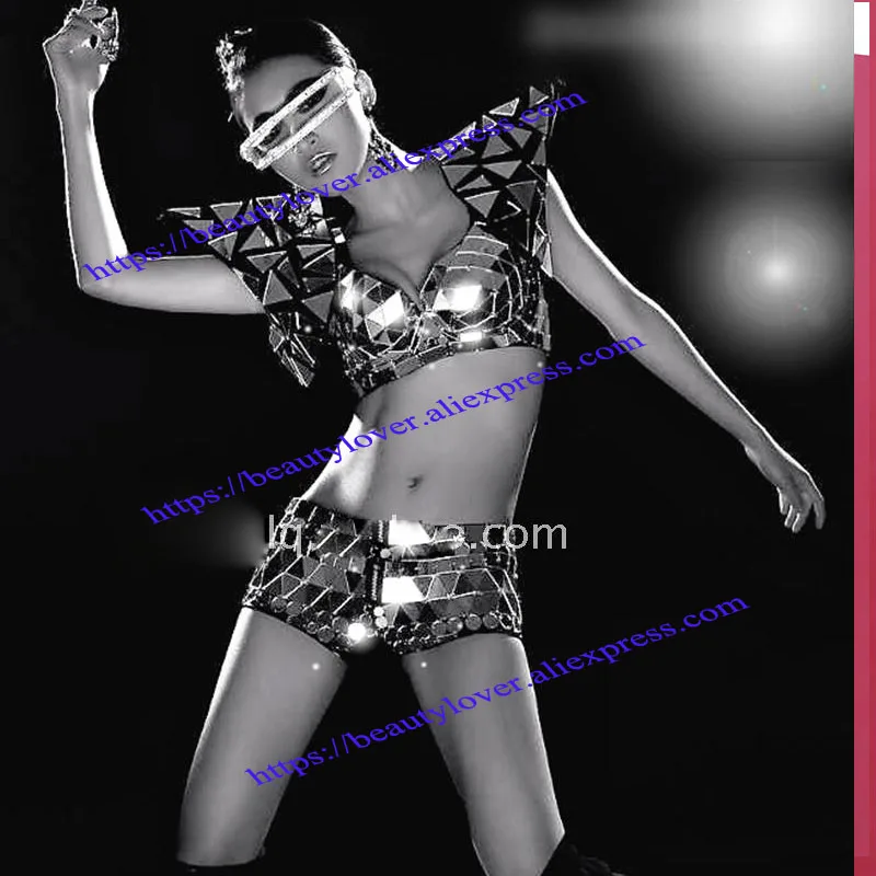 silver mirror costume 