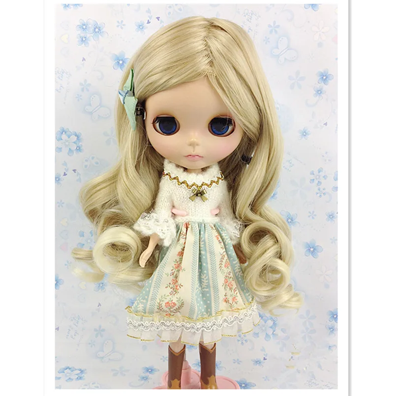 

BJD Doll Wigs Hair for Dolls,Long Wavy Wig suitable for Blyth Russian DIY Handmade Textile Doll,High-temperature Wire Curly Hair