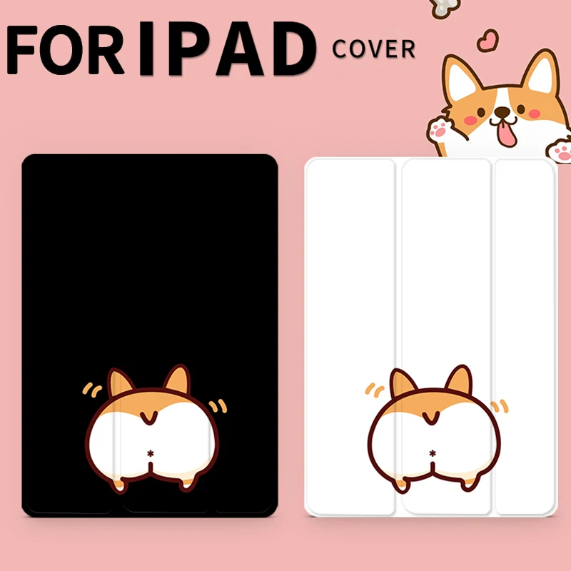 Корги собака PU кожаный чехол для iPad Pro9.7 &quot10 5 12 9 Air Air2 Mini 1 2 3 4 Tablet Folio Cover Защита