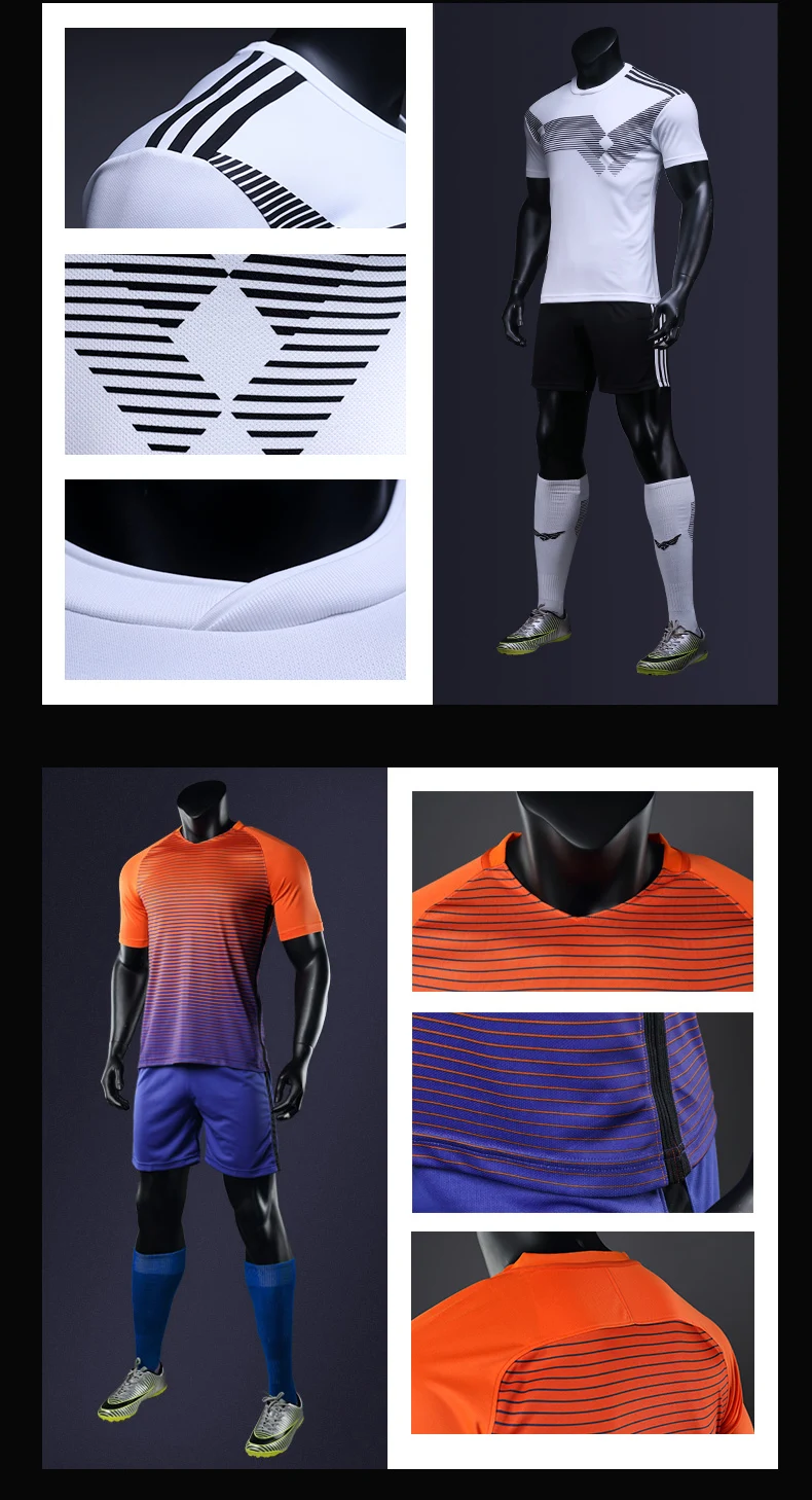 4 в 1 Набор Футбольное оборудование из полиэстера футбольные мужские Футбольная форма/командная спортивная одежда/DIY принты "Футбол" ткань