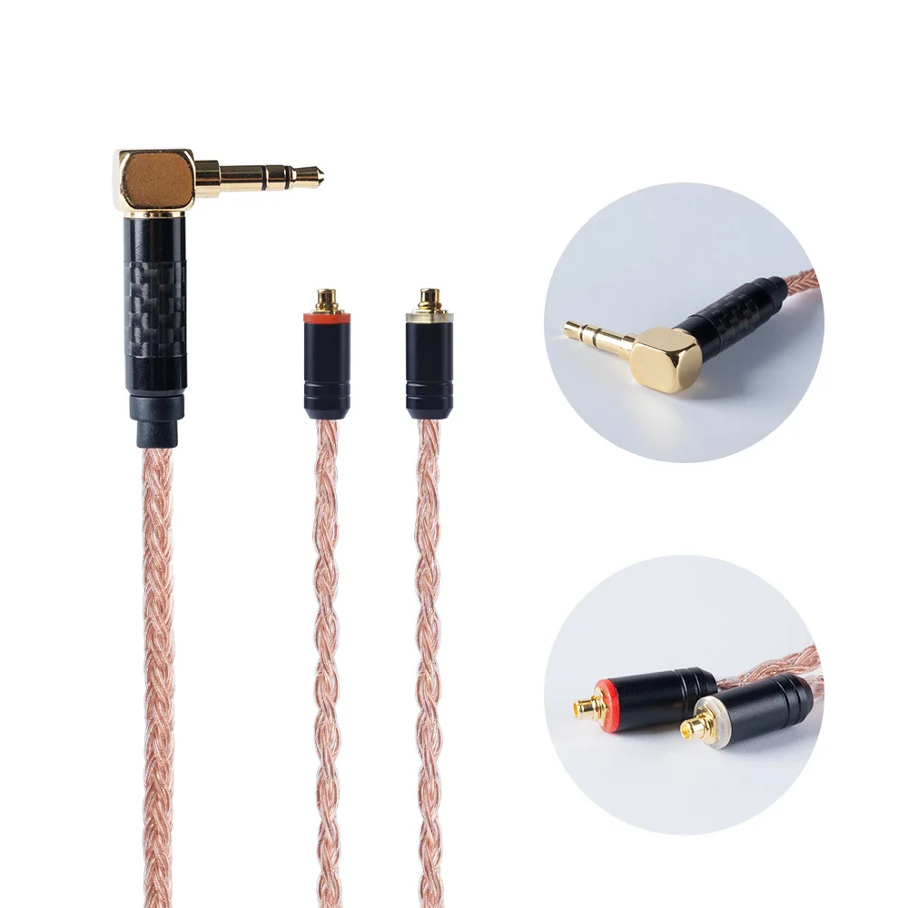HiFiHear 16 Core коричневый позолоченный Модернизированный кабель 2,5/3,5/4,4 мм балансный кабель с MMCX/2pin разъем для KZ AS10 ZS10 ZST CCA C10 - Цвет: 3.5MMCX