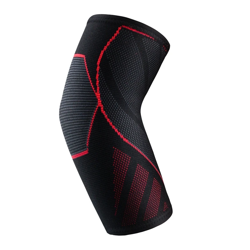 Красный arm sleeve 1pc Anti Slip Comfortable Knitted Arms Wrap Cover Protector Fitness Sportswear Accessories - Цвет: Красный