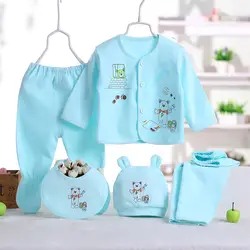 (4 шт./лот) 5 шт. комплект для новорожденных комбинезон для маленьких мальчиков комбинезон костюм сезон: весна–лето для маленьких девочек