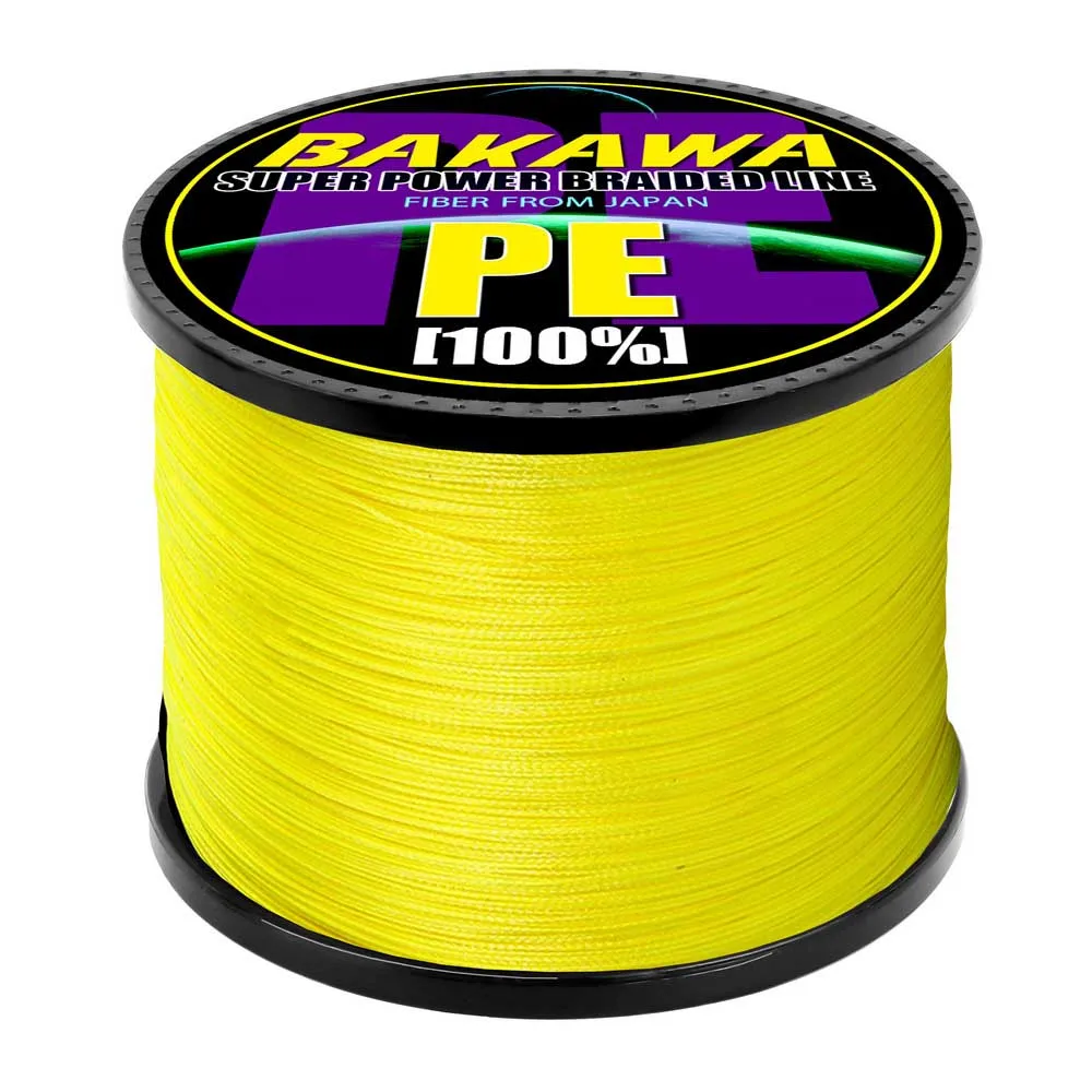BAKAWA 1000M 8 strands Japan Multicolour Braided Fishing Line carp Fishing cord Weave PE Multifilamento Superior Extreme Strong
