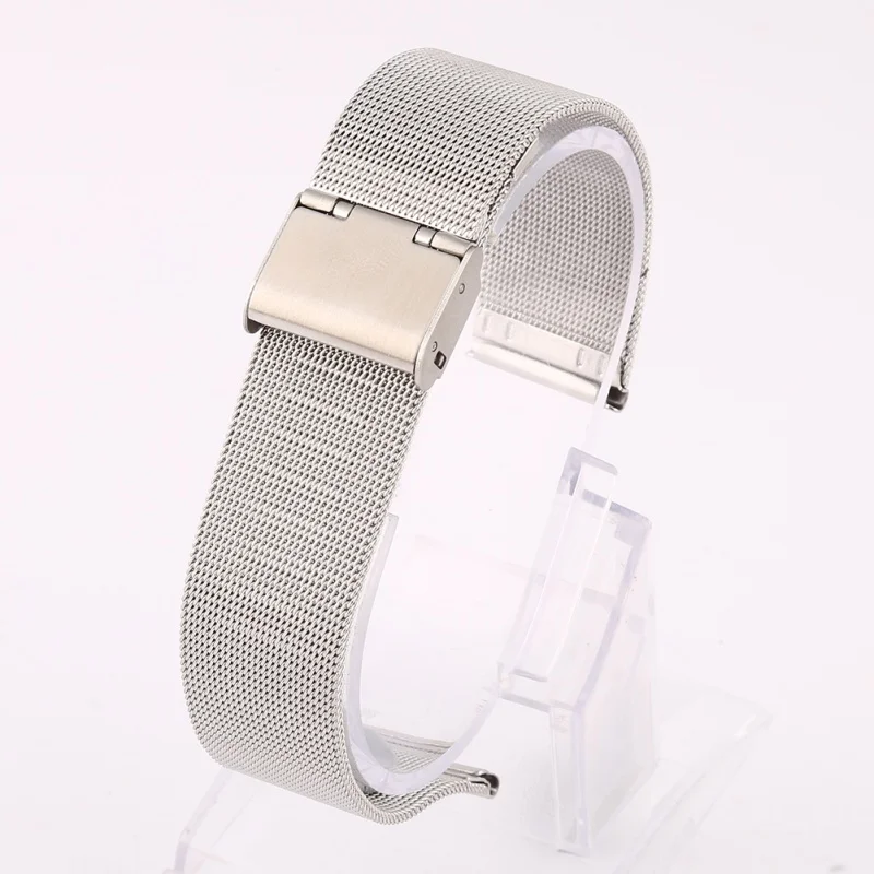 12-24 мм Женский универсальный металлический ремешок для часов из нержавеющей стали мужские часы ремешок браслет