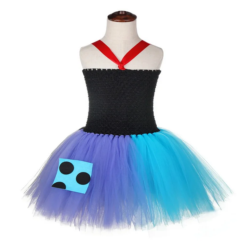 Хэллоуин Зомби демон дети партии косплей платье для маленьких девочек косплей-пачка платье Цветок головная повязка Дети тюль платье