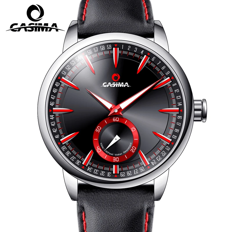 Fashion sports wristwatches watch men leather casual newest luminous quartz watch men water resistant 100m 8304