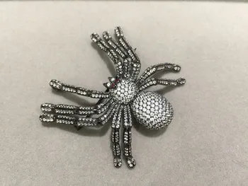 

Unisex Women and Man brooch jewelry Insect Spider brooch pins & pendant double use 925 sterling silver with cubic zircon fashion