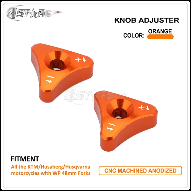 Manopole Regolazione Forcella Moto | Per Modelli 125-530cc | In Alluminio Anodizzato - Blu - Foto 5