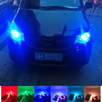 

Canbus Mult-color RGB T10 W5W 94 168 Led Bulb Car Clearance Lights with Remote For Ford Focus 2 3 4 1 Fiesta Fusion car styling