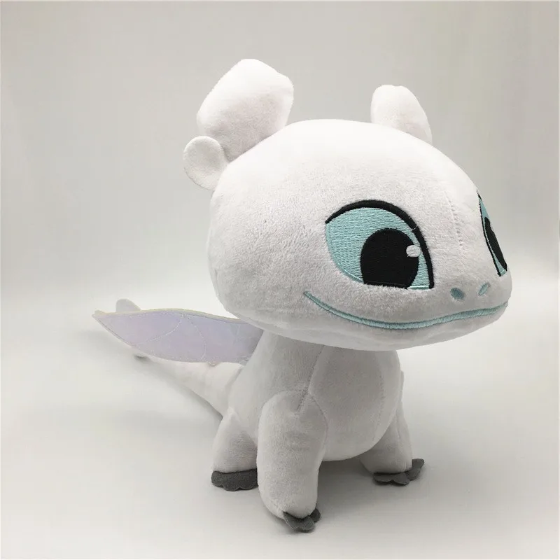 New How To Train Your Dragon 3 Plush Dolls Black Dragon Night Fury Toothless White Dragon Light Fury Peluche Toys Key Bag Pendants  (20)