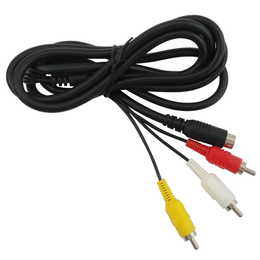 9Pin For Sega Genesis 2 Audio Video AV Cable Cord RCA Cable for Mega
