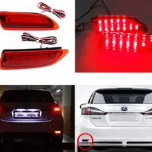 2x 3528SMD красный объектив светодиодный задний отражатель бампер тормозной Стоп-светильник сигнал поворота противотуманная фара для Lexus CT200h Toyota Corolla 2011-2013