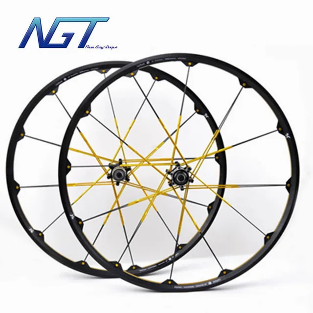 Cheap New Guy Steps MTB Mountain Bike 26er Front 100mm Rear 135mm Disc Brake Wheels Tubeless Rim MTB 24H Wheelset
