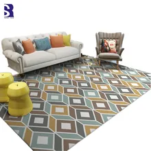SunnyRain 1-piece геометрический короткий плюшевый ковер для гостиной ковер для спальни кухонные ковры