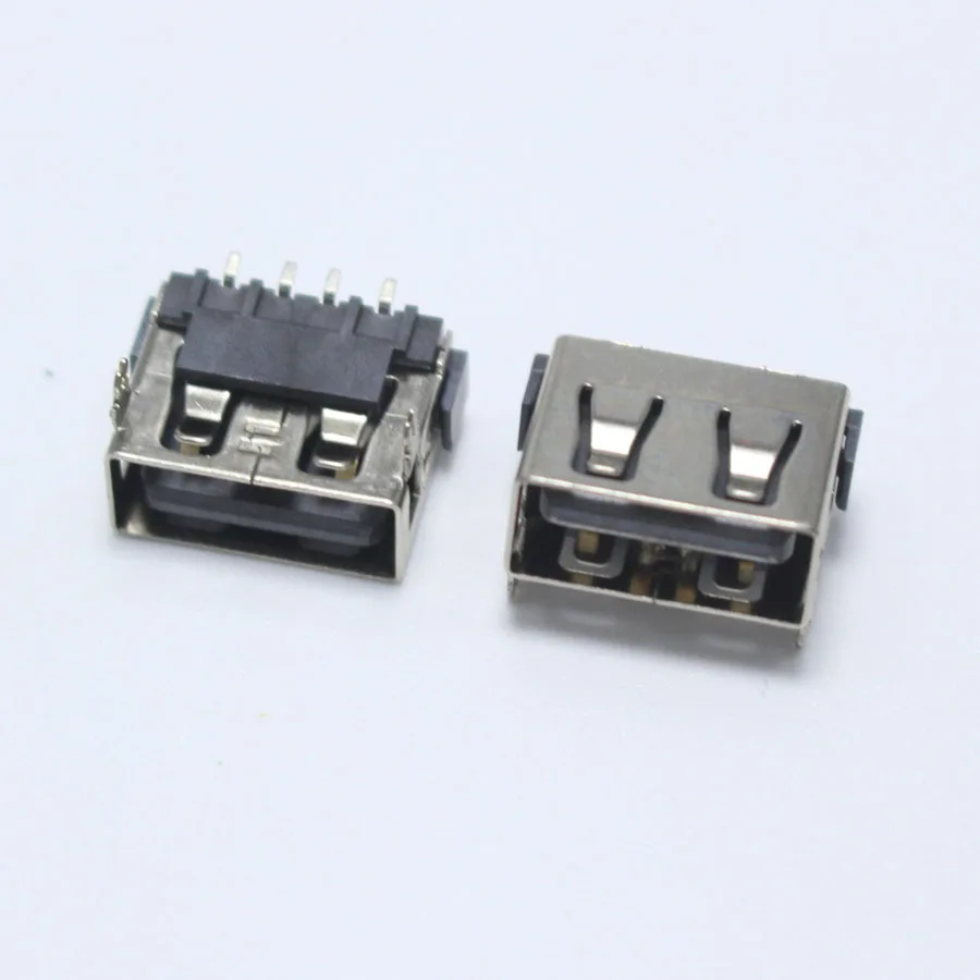 10 шт. SMD usb type A гнездовой разъем 4PIN AF 10,0 PCB монтажный Разъем плоский край DIY ремонт телефона игрушки запчасти