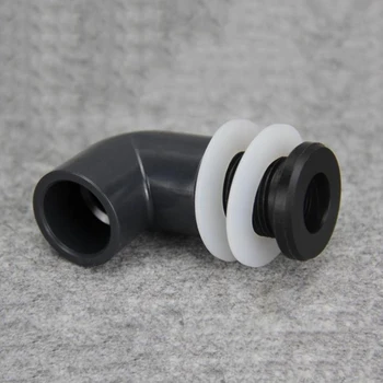 

25mm Inner Diameter Extended Type 90 Degree Elbow UPVC Inlet Outlet Joint Pipe Fitting Connector For Aquarium Fish Water Tank