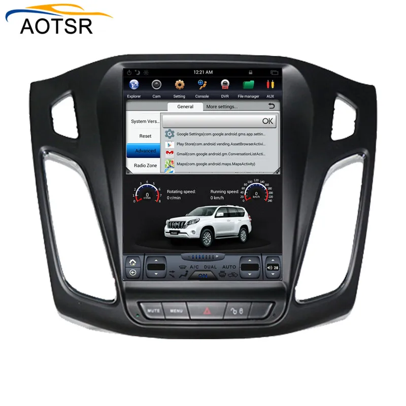 Top Tesla style Android car gps radio player head unit for ford focus 2012 - 2017 gps navigation car radio stereo no dvd big screen 5