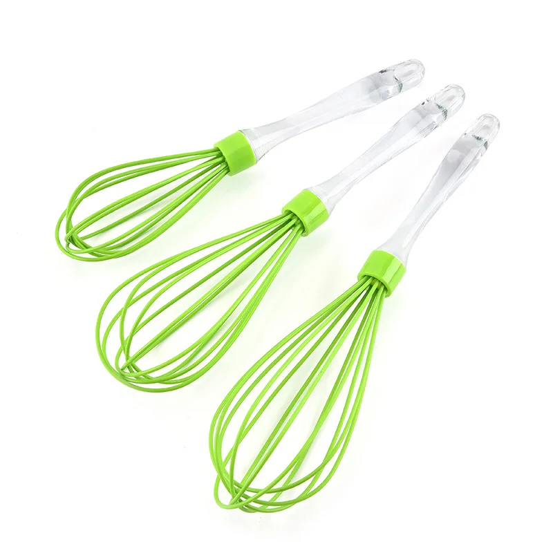 

Silicone Egg Beater Stainless Steel Manual Mixer Household Manual Egg Beater Baking Tools
