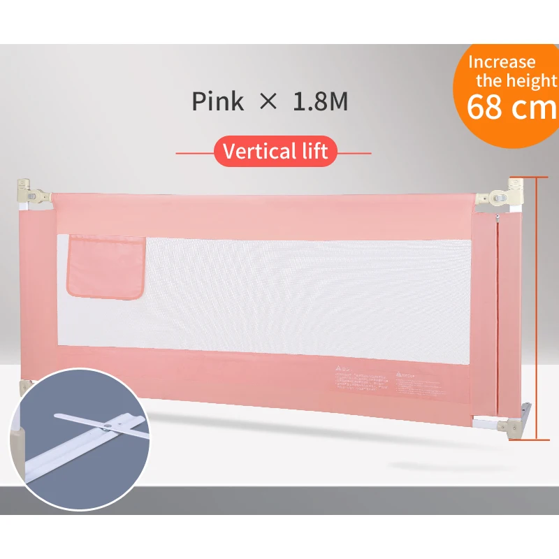 180cm baby bed rails 200cm baby bed rails 68cm high simple design with pocket baby bed safety