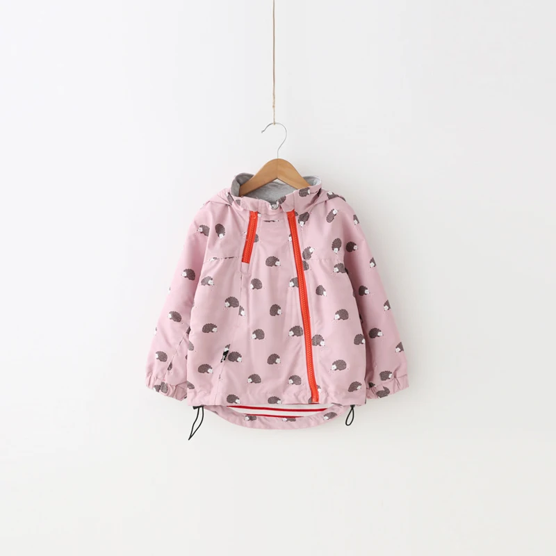 

Girls wear spring 2017 new coat red bayberry baby hedgehog zippered Hoodie sweater jacket for children