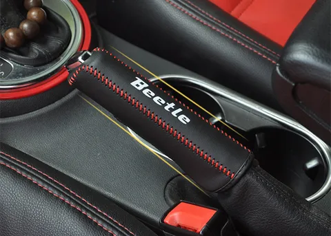 Leather 1pcs Handbrake cover automatic gear cover sleeve cover sleeve for 2013-2018 Volkswagen VW Beetle