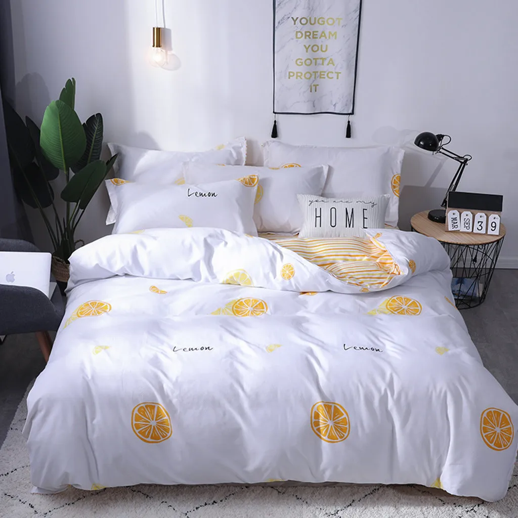 

Quilt Cover Set Polyester Bed Cover Set 3 Piece Bedding Tribute Cotton Pillowcase Creative Pattern Full Size