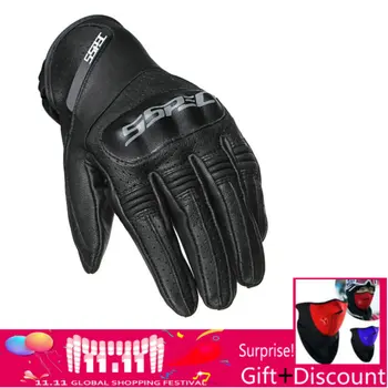 

SSPEC Motorcycle Gloves Real Leather Full Finger women&men Luvas Guantes Motorbike Protective Gears Racing Glove