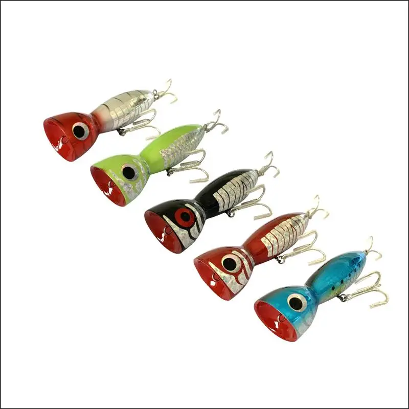

HEAVY DUTY Wooden GT Popper Top Water Surface Fishing Lure 160mm Artificial Bait Topwater Boat Fishing Lures