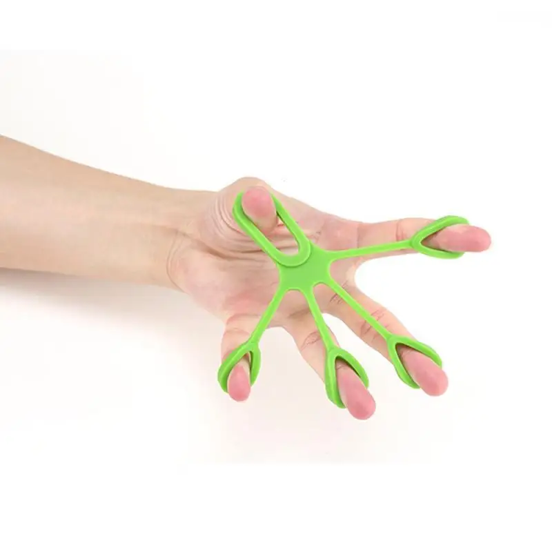 Silicone Finger Exercise Rally Ring Gripper Resistance Exercise Finger Strength Relieve Stress Fingertips Grip Extensor