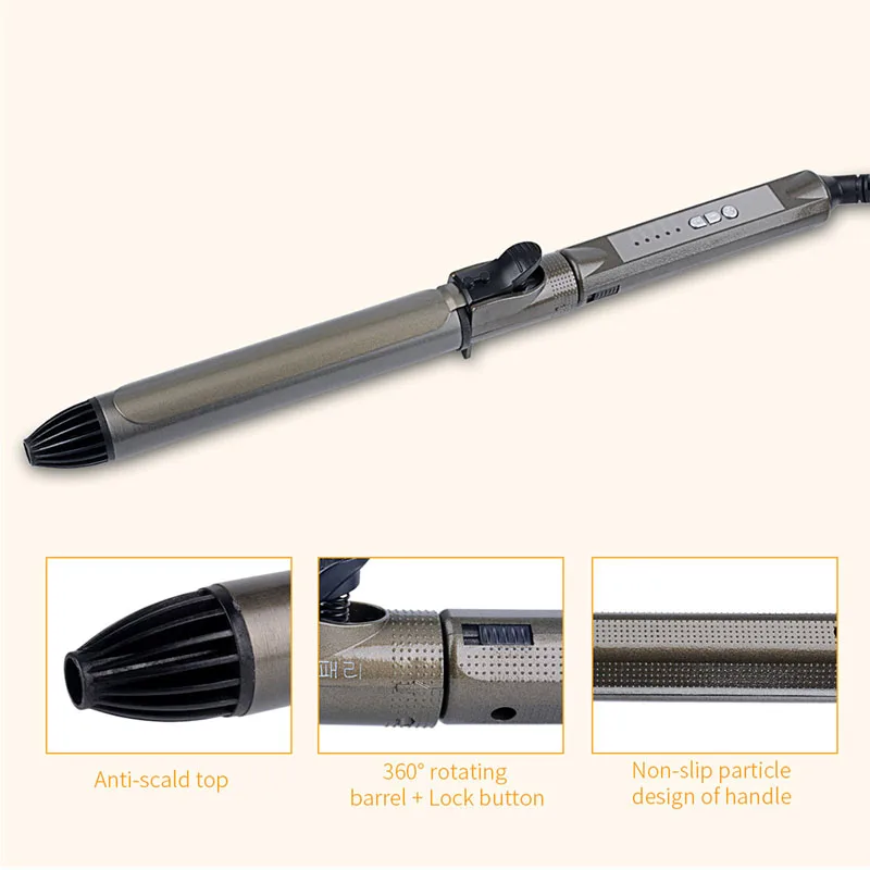 Diameter 28mm Professional Tourmaline Ceramic Fast Hair curler Curling Iron Wave Wand Roller Tongs Hairstyle Tools