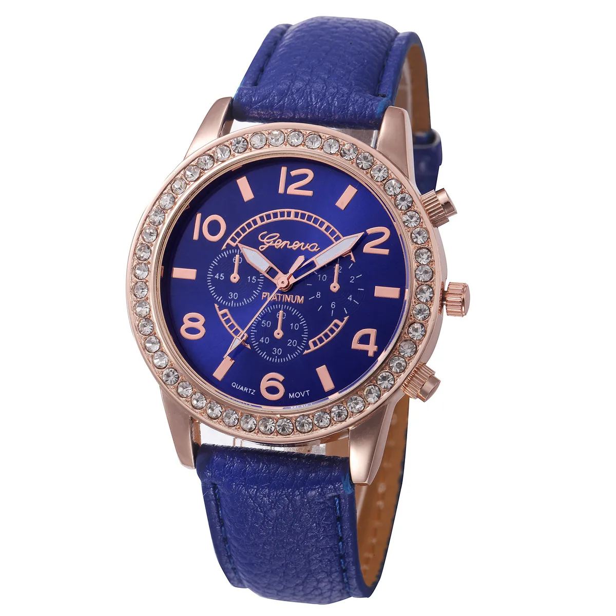 Модные женские часы Geneva роскошные бриллиантовые аналоговые кожаные кварцевые наручные часы Relogio Feminino женские часы Reloj Mujer