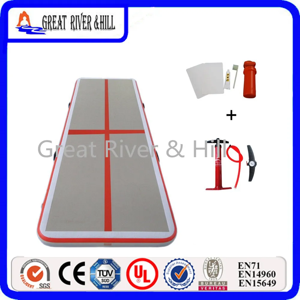  Great river & hill training mat air track foldable Good elasticity with free hand pump with size 3m