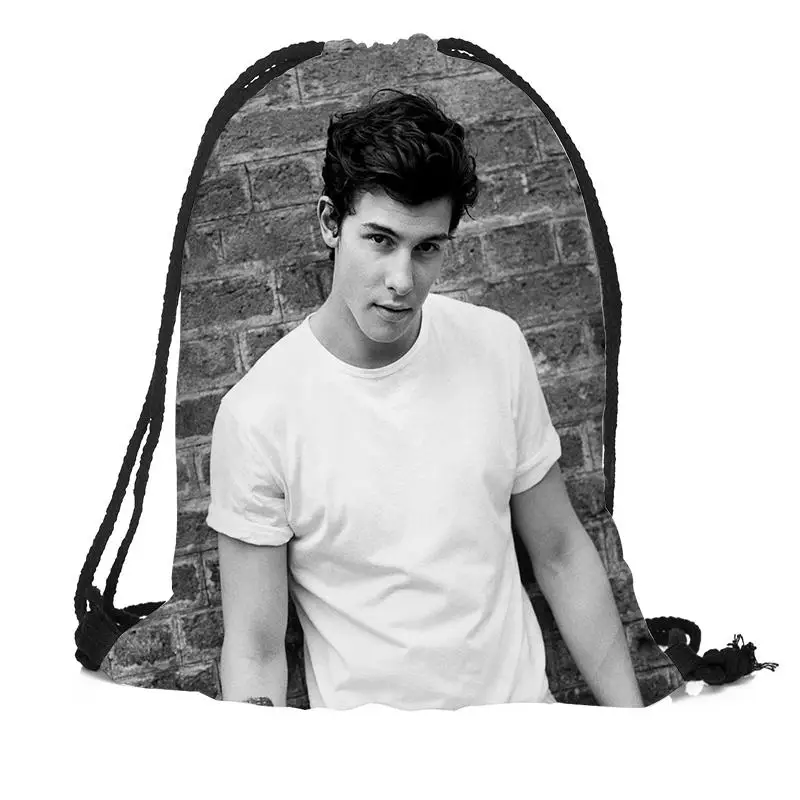 

Custom Shawn Mendes Drawstring Bag Silk Soft Bag Large Sapacity Custom Logo Printing Backpack More Size