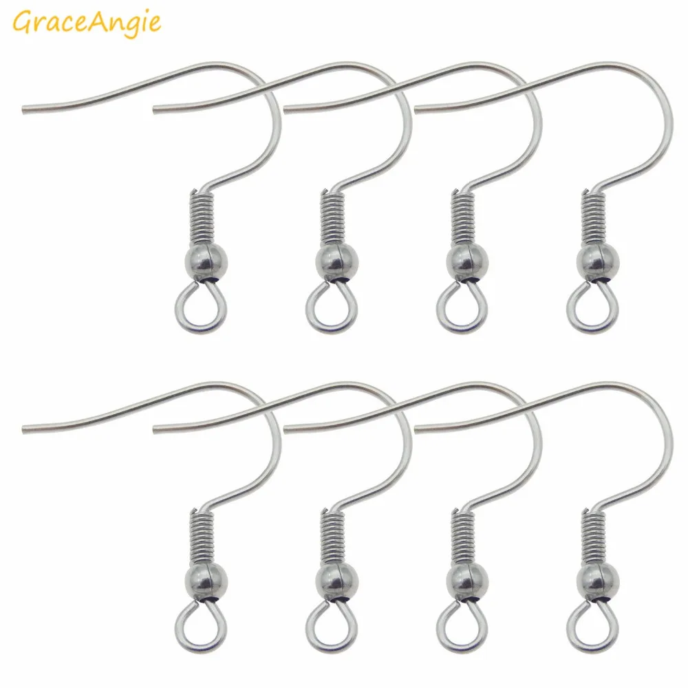 Проволочные крючки GraceAngie 100 шт./лот из нержавеющей стали для сережек сделай сам