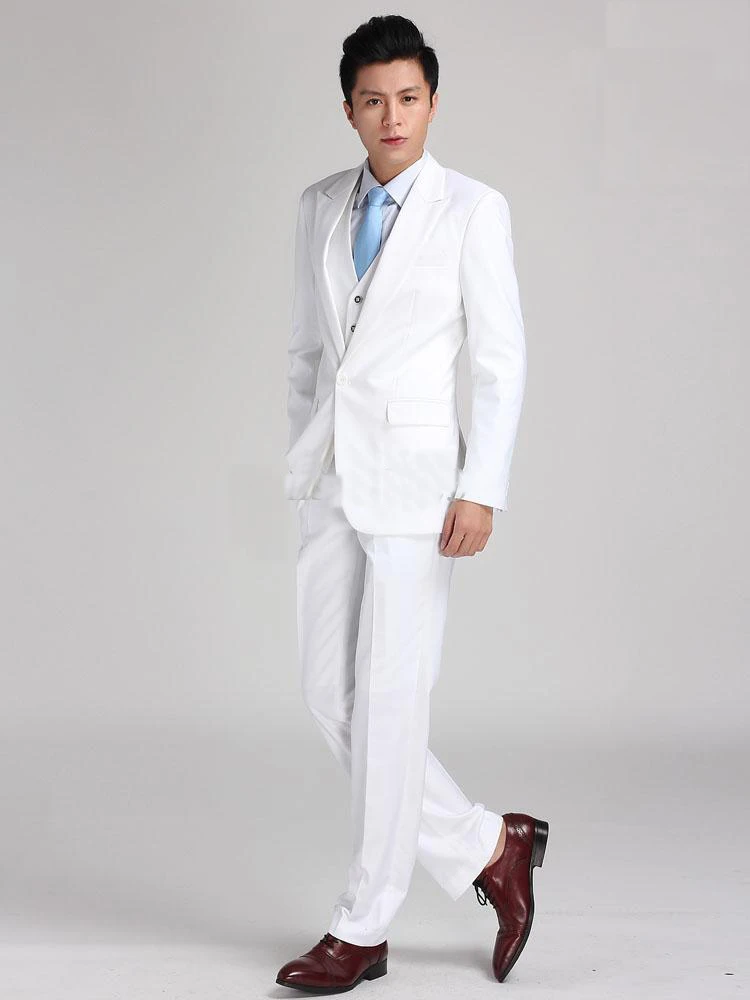 TOP SALE/ Latest styles Side Slit One button White Groom Tuxedos Groomsmen Men's Wedding Suits Best man Suits/cheap groom tuxedo top sale latest styles side slit one button white groom tuxedos groomsmen men s wedding suits best man suits cheap groom tuxedo