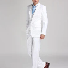 Лучшие продажи/последние стили Боковой разрез одна кнопка белый Жених Смокинги друзей жениха Мужские свадебные костюмы костюм для шафера/Дешевые смокинг жениха