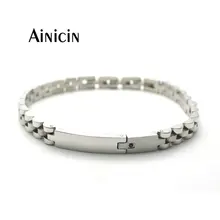 Роскошные мужские браслеты из нержавеющей стали черные CZ каменные настройки 7,5 ''~ 8,5'' регулируемые браслеты Ювелирное Украшение в подарок на день рождения