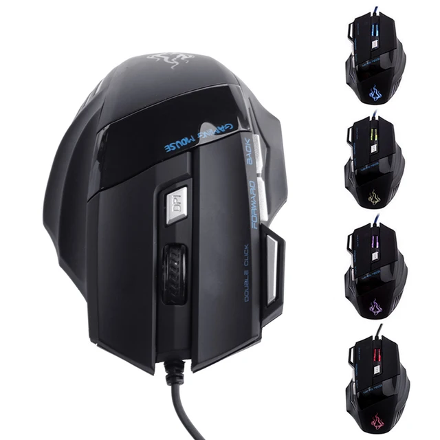 Best Price Wired Gaming Mouse 7 Buttons 5500DPI LED High-Precision Optical USB Mouse Mice For PC Laptop Desktop