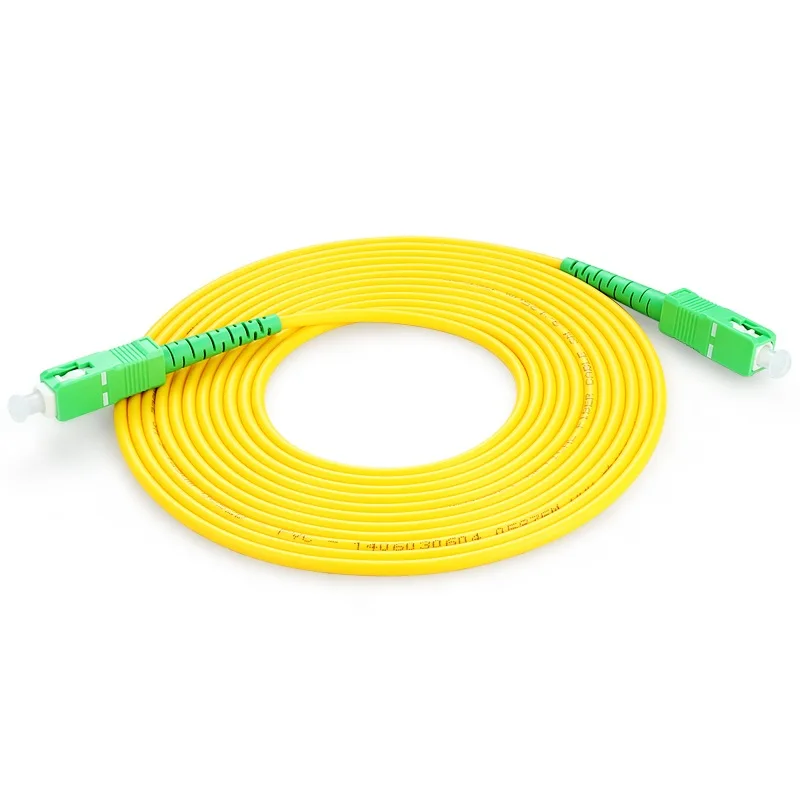 

10pcs/bag 3m SC/APC-SC/APC Simplex 2.0mm Single Mode Fiber Optic Patch Cord, Fiber Optic Jumper Cable