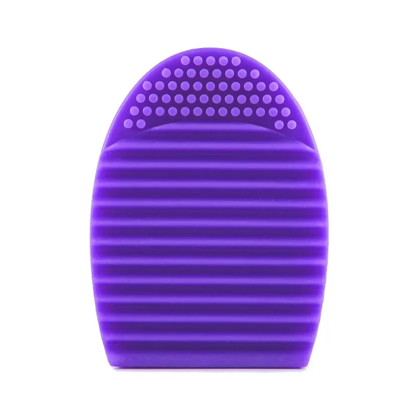 AddFavor Красота Макияж Щетка Очиститель скруббер яйцо щетка чистящий инструмент косметический порошок красоты Косметическая кисть для нанесения основы комплект - Цвет: Purple Egg Shape