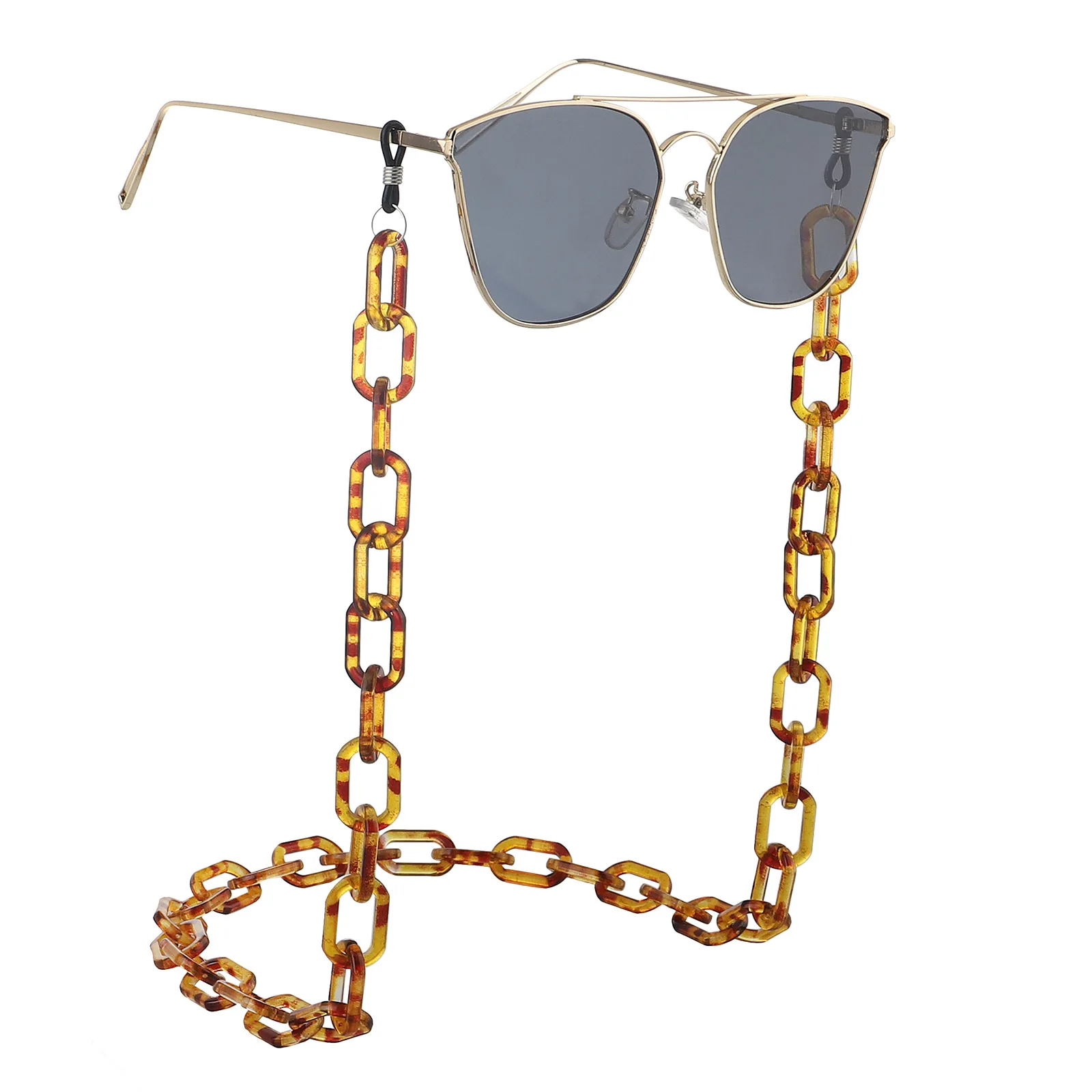 

Resin Acrylic Plastic Leopard Glasses Chain Simple Retro Fashion Green Eyewear Chain Non-slip Anti-lost