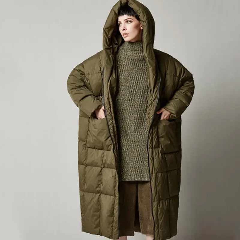 À blue Capuche black Femelle Plaid Plus green Mode Manteau Duvet red Canard longue Doudoune Marque Dames Pour Femme De Chaud Veste White X Cocon Zipper Hiver Survêtement Épais 8zUWSd44