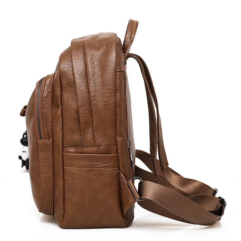 Nueva Mochila de cuero de alta calidad para mujer, Mochila de moda de viaje, Mochila para mujer, de gran capacidad Mochila escolar, Mochila femenina