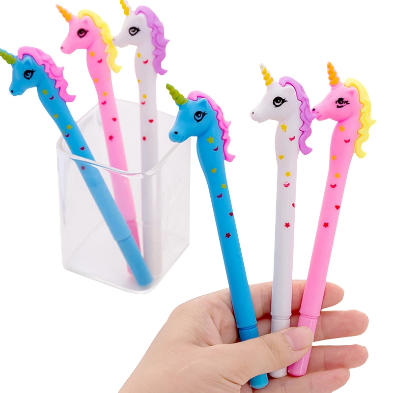 1pc/pack Party Favor Kawaii Unicorn Star Spot Gel Pen Signature Pen School Office Supply 0.38 mm Gifts for Kids