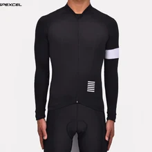 Spexcel, весна-лето, тонкая профессиональная команда, черный, белый цвет, длинный рукав, для велоспорта, Джерси, для велоспорта, рубашка для шоссейного велоспорта, снаряжение, Светоотражающая полоса