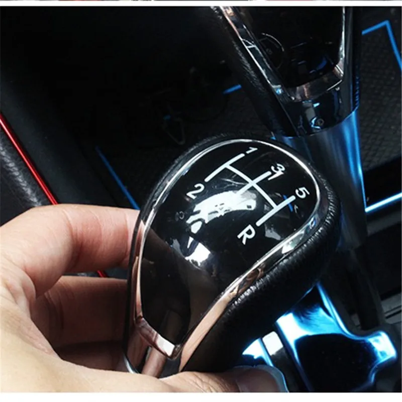 Newbee 5 скоростей ручная коробка передач Автомобильная кожаная рукоятка для рычага переключения передач ручка головка для Toyota Corolla 2004-2013